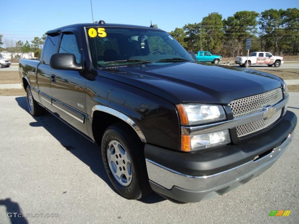 2005 Silverado 1500 LS Extended Cab - Dark Gray Metallic / Dark Charcoal photo #12