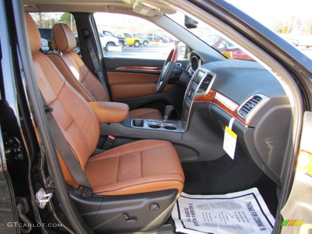 New Saddle/Black Interior 2011 Jeep Grand Cherokee Overland Photo #43821364