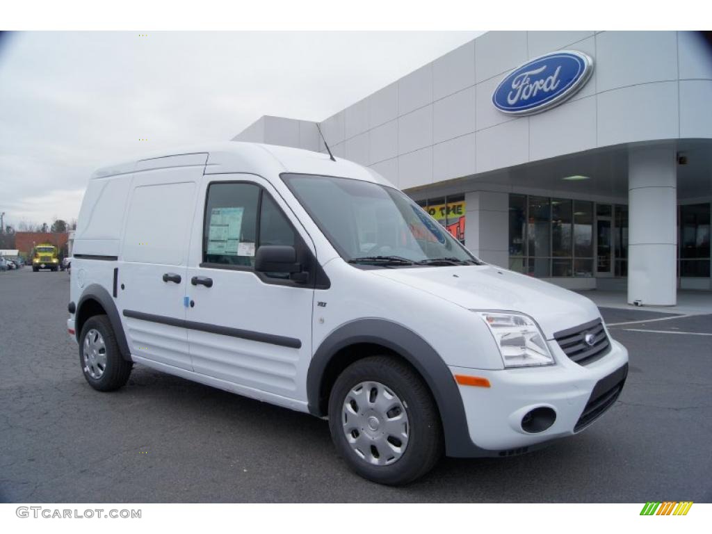 Frozen White 2011 Ford Transit Connect XLT Cargo Van Exterior Photo #43824321