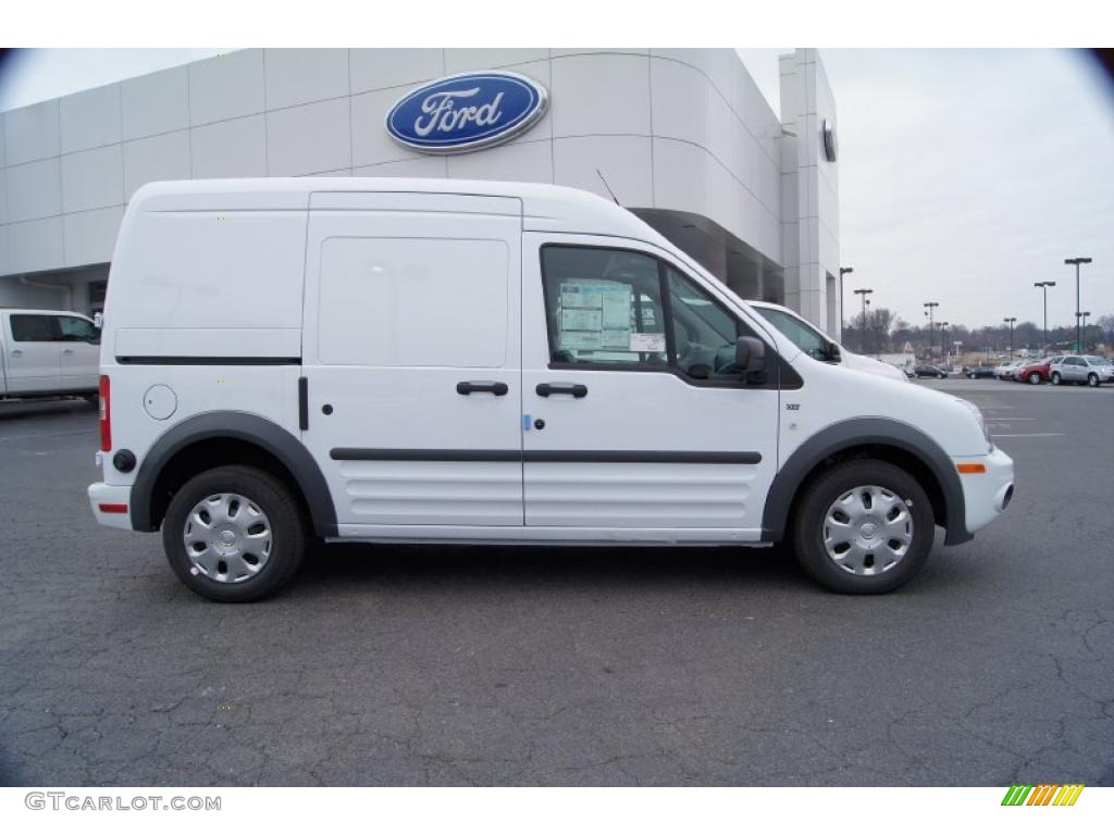 Frozen White 2011 Ford Transit Connect XLT Cargo Van Exterior Photo #43824337
