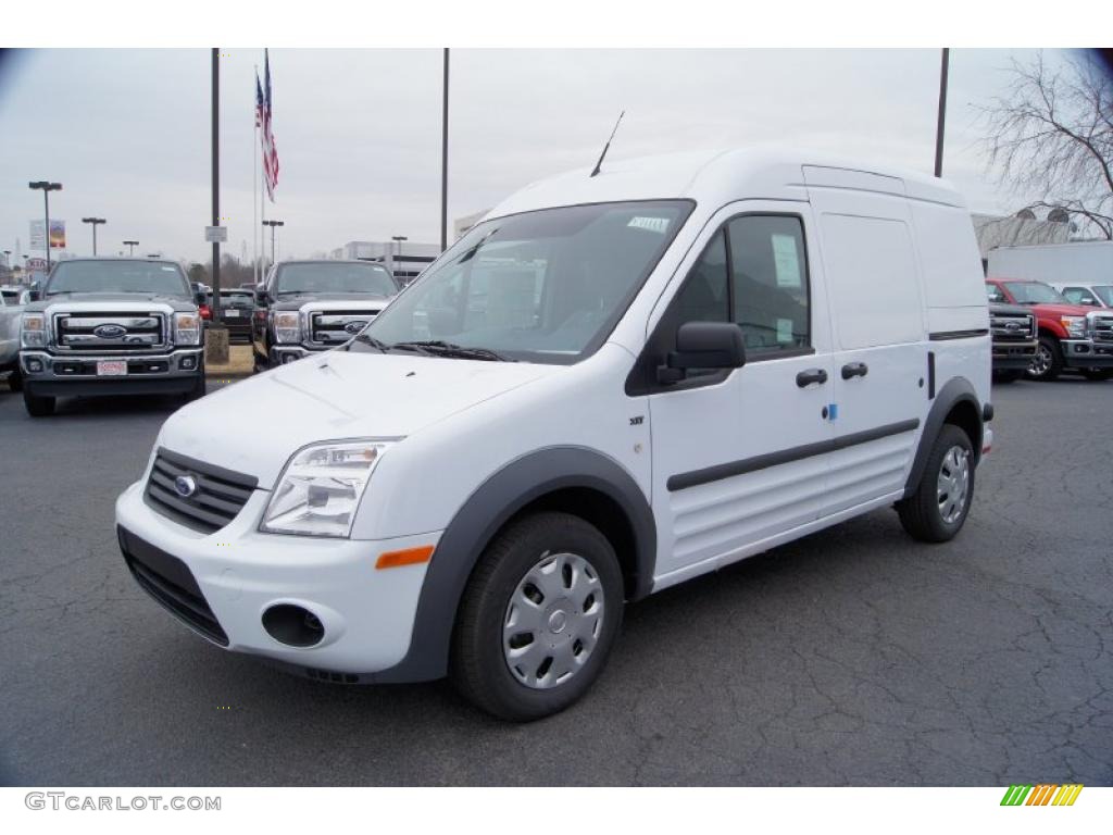 Frozen White 2011 Ford Transit Connect XLT Cargo Van Exterior Photo #43824401