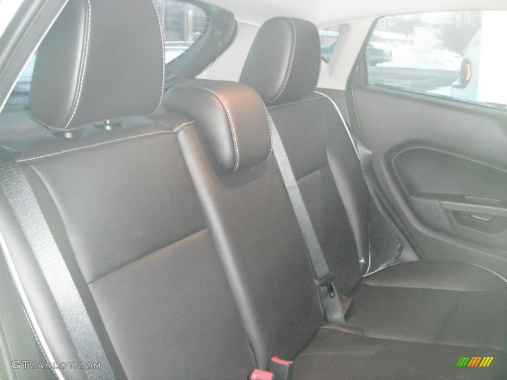 2011 Fiesta SES Hatchback - Lime Squeeze Metallic / Charcoal Black Leather photo #28