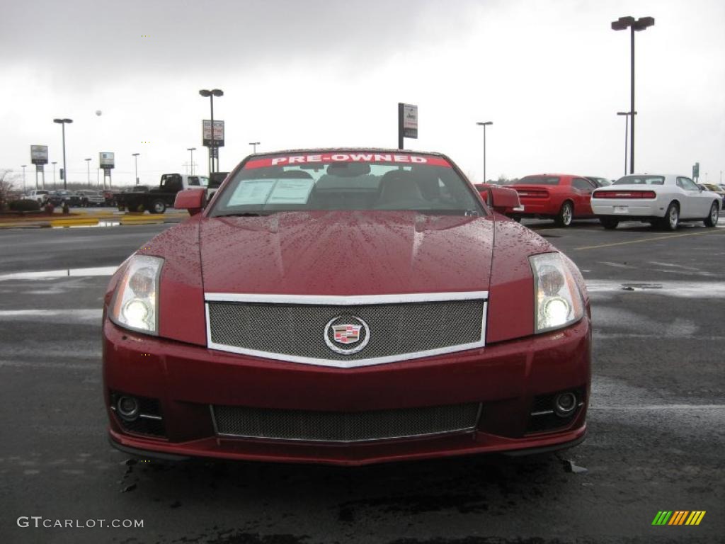 2009 XLR V Series Roadster - Crystal Red / Cashmere/Ebony photo #2