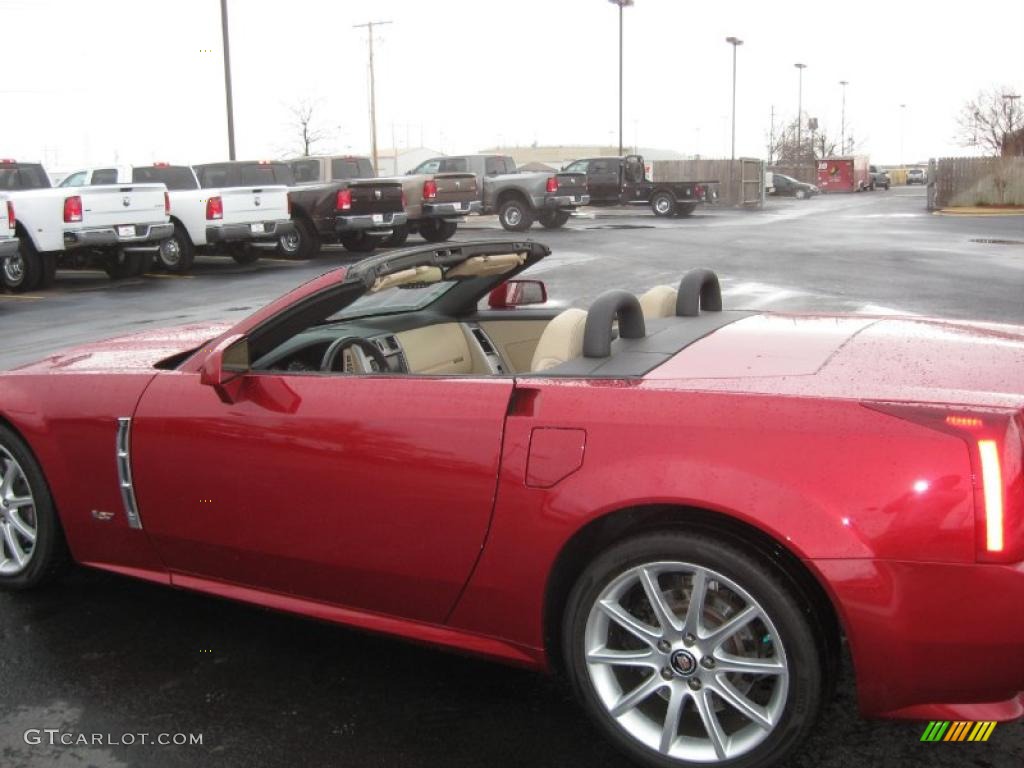 2009 XLR V Series Roadster - Crystal Red / Cashmere/Ebony photo #9