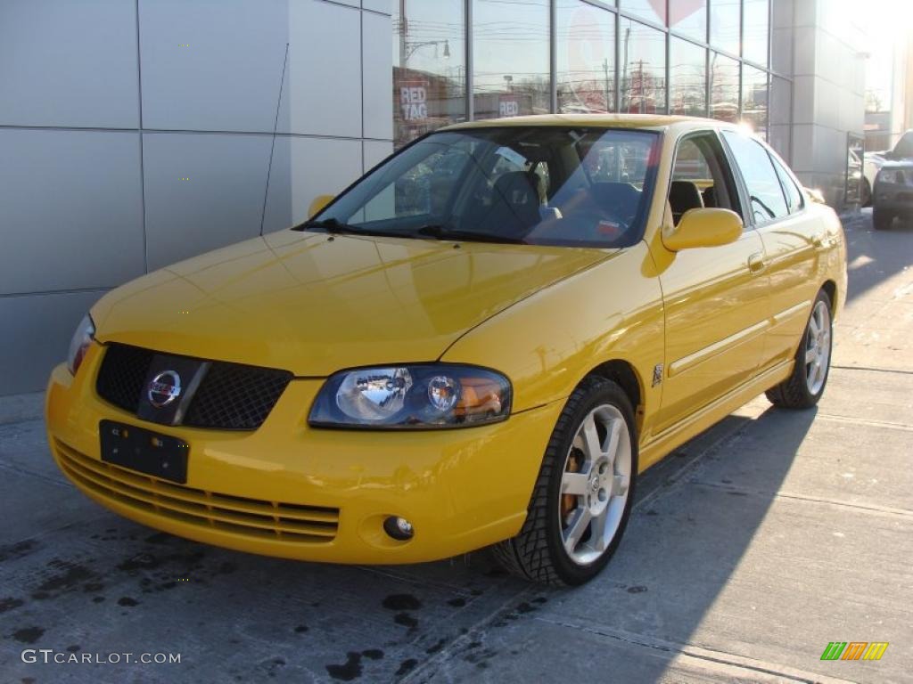 Sunburst Yellow 2005 Nissan Sentra SE-R Spec V Exterior Photo #43840753