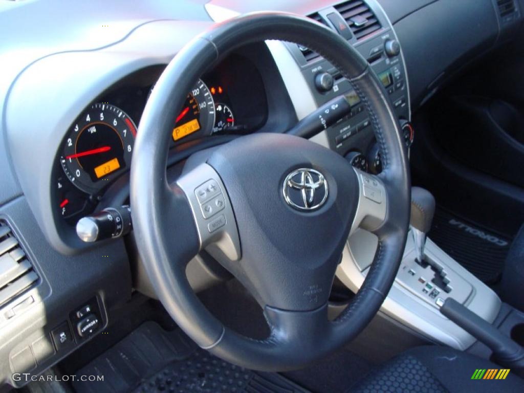 2009 Toyota Corolla XRS Dark Charcoal Steering Wheel Photo #43841841