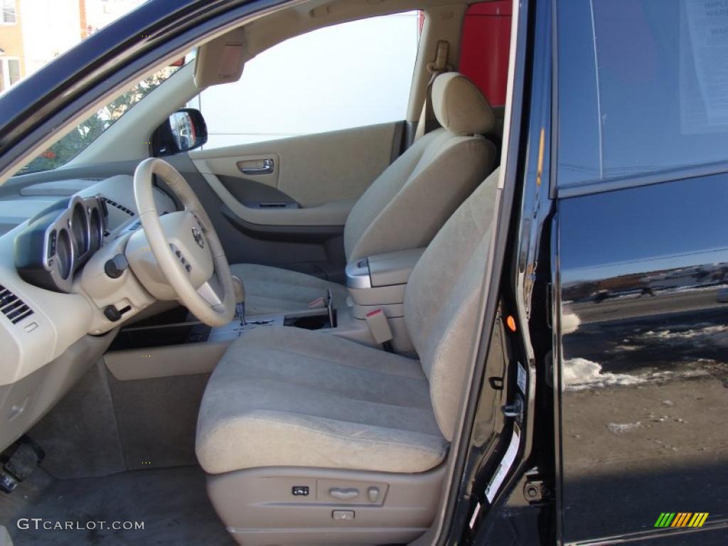 2007 Murano S AWD - Super Black / Cafe Latte photo #11