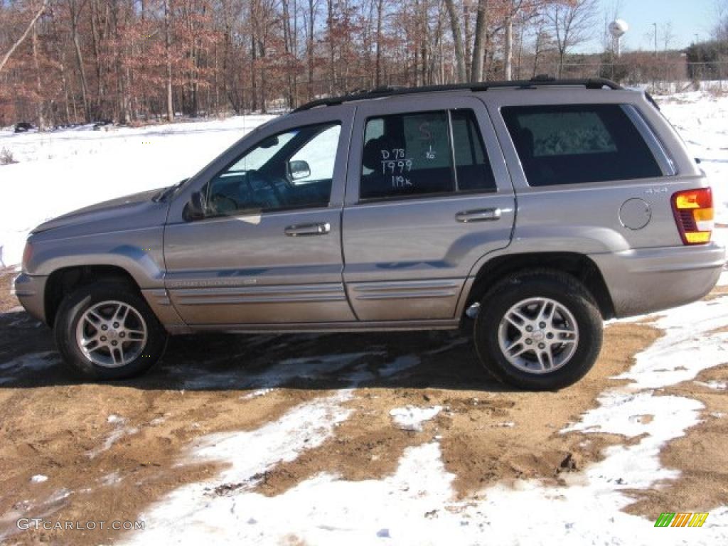 1999 Grand Cherokee Limited 4x4 - Bright Platinum Metallic / Agate photo #3