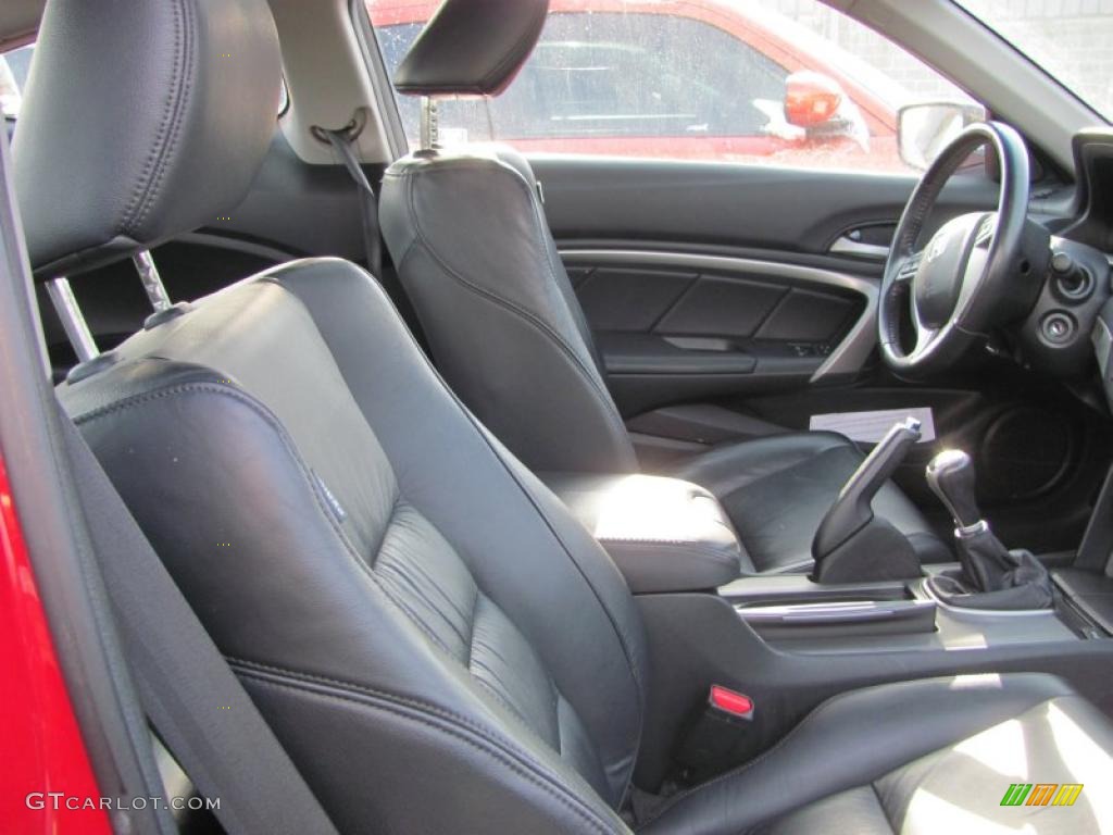 Black Interior 2008 Honda Accord EX-L Coupe Photo #43856551