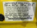 E10: Sunburst Yellow 2003 Nissan Sentra SE-R Color Code