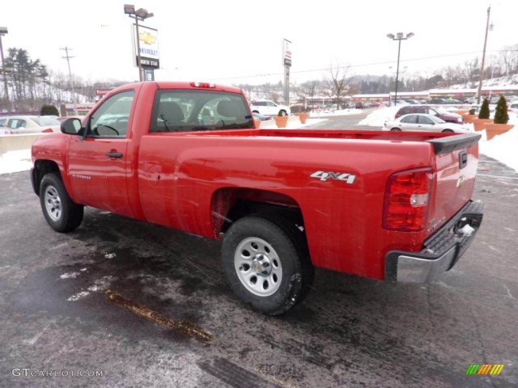 2011 Silverado 1500 Regular Cab 4x4 - Victory Red / Dark Titanium photo #5