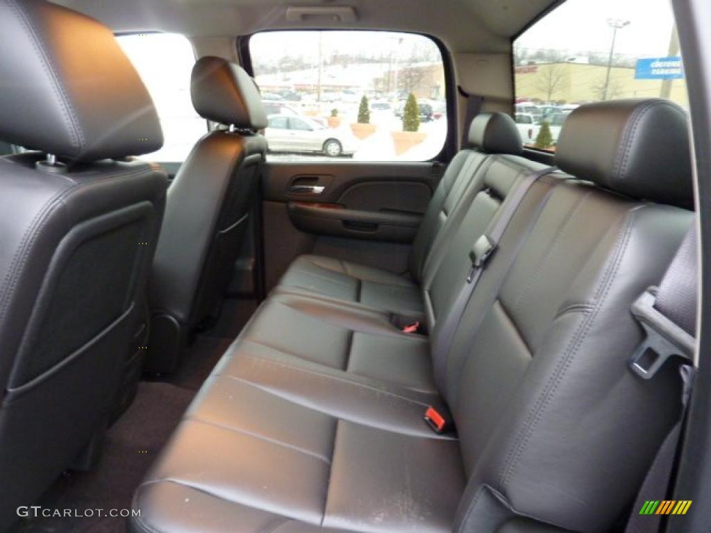 Ebony Interior 2011 Chevrolet Silverado 3500HD LTZ Crew Cab 4x4 Dually Photo #43858689