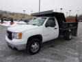 Summit White 2009 GMC Sierra 3500HD Work Truck Regular Cab Chassis Dump Truck Exterior