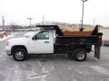Summit White 2009 GMC Sierra 3500HD Work Truck Regular Cab Chassis Dump Truck Exterior