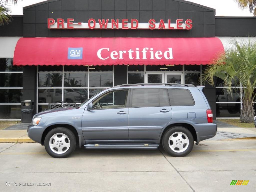 2005 Highlander Limited - Bluestone Metallic / Ivory photo #1