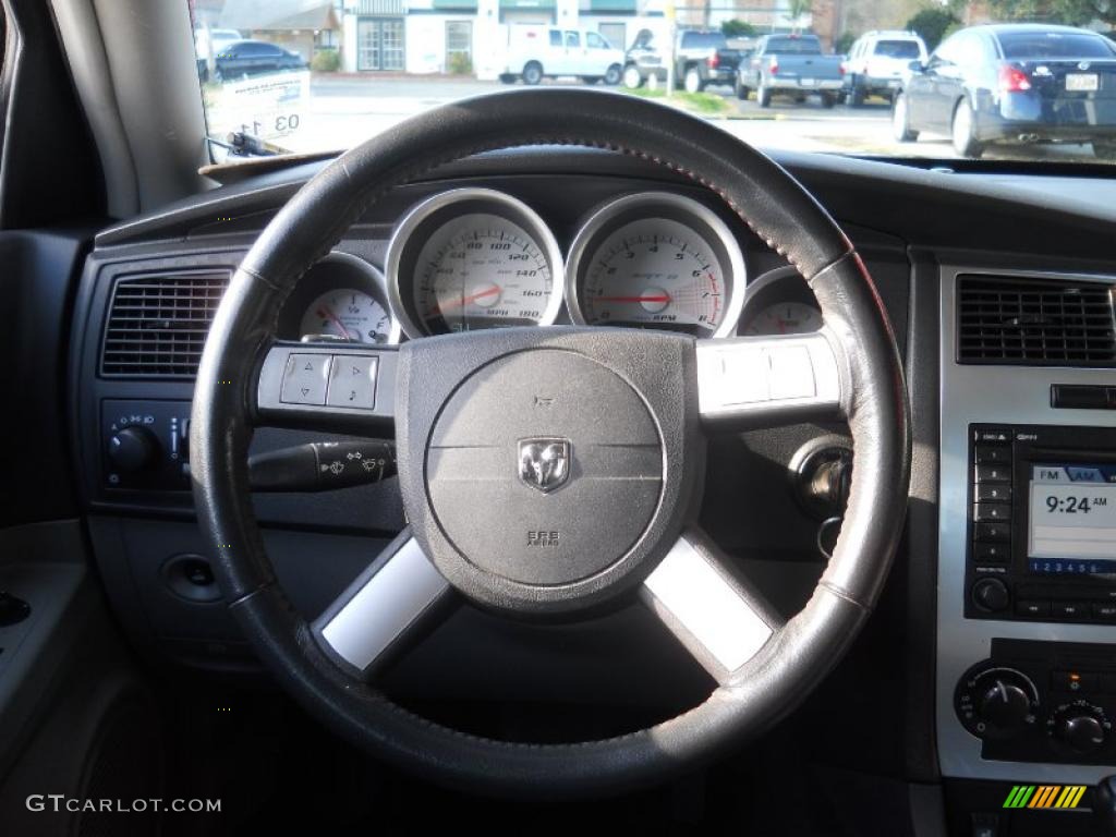 2006 Dodge Charger SRT-8 Dark Slate Gray/Light Slate Gray Steering Wheel Photo #43860394