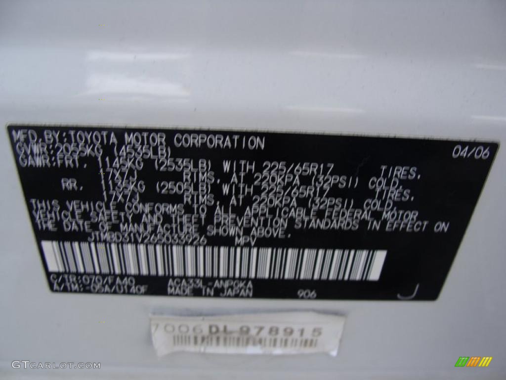 2006 RAV4 Limited 4WD - Blizzard White Pearl / Taupe photo #37
