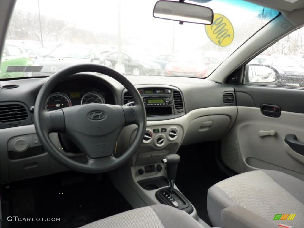 2009 Hyundai Accent GLS 4 Door Gray Dashboard Photo #43865661