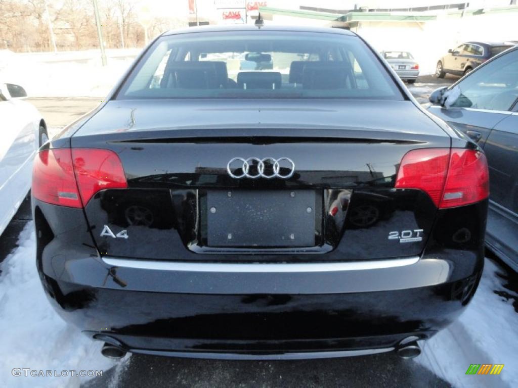 2008 A4 2.0T quattro S-Line Sedan - Brilliant Black / Black photo #5