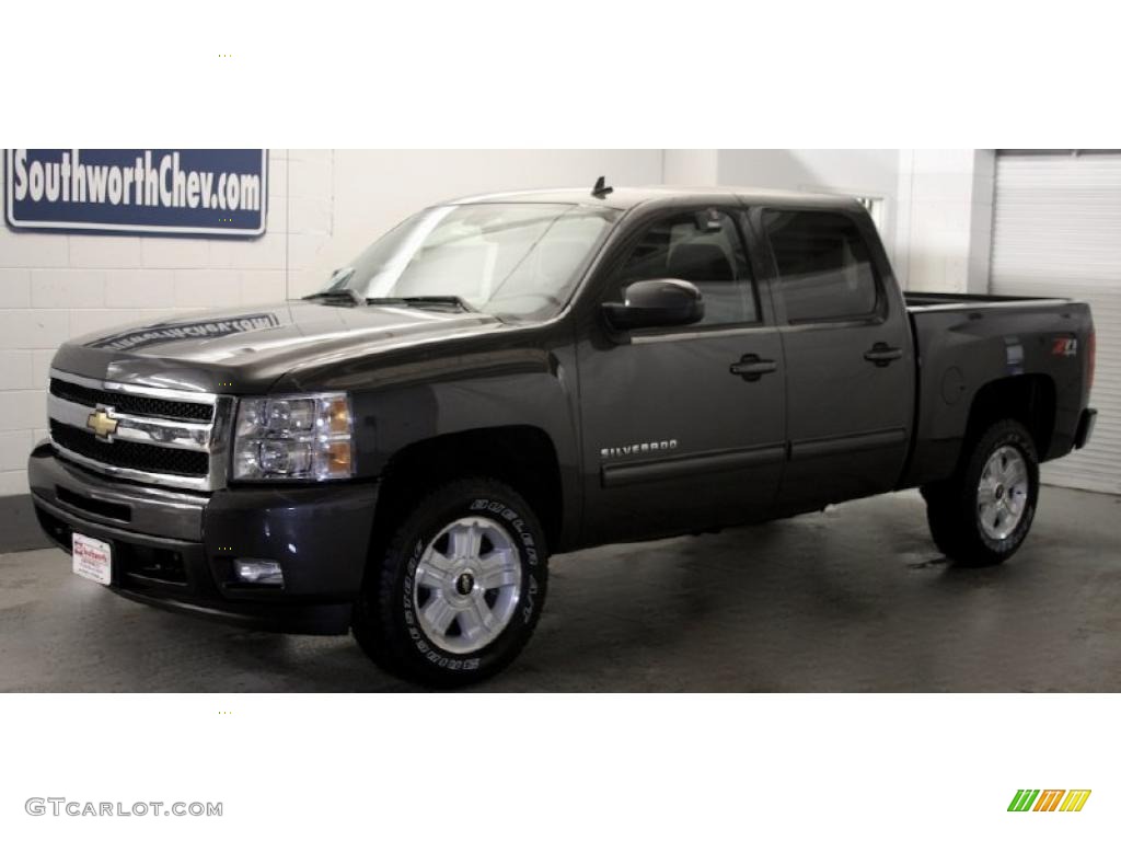 2011 Silverado 1500 LTZ Crew Cab 4x4 - Taupe Gray Metallic / Ebony photo #2