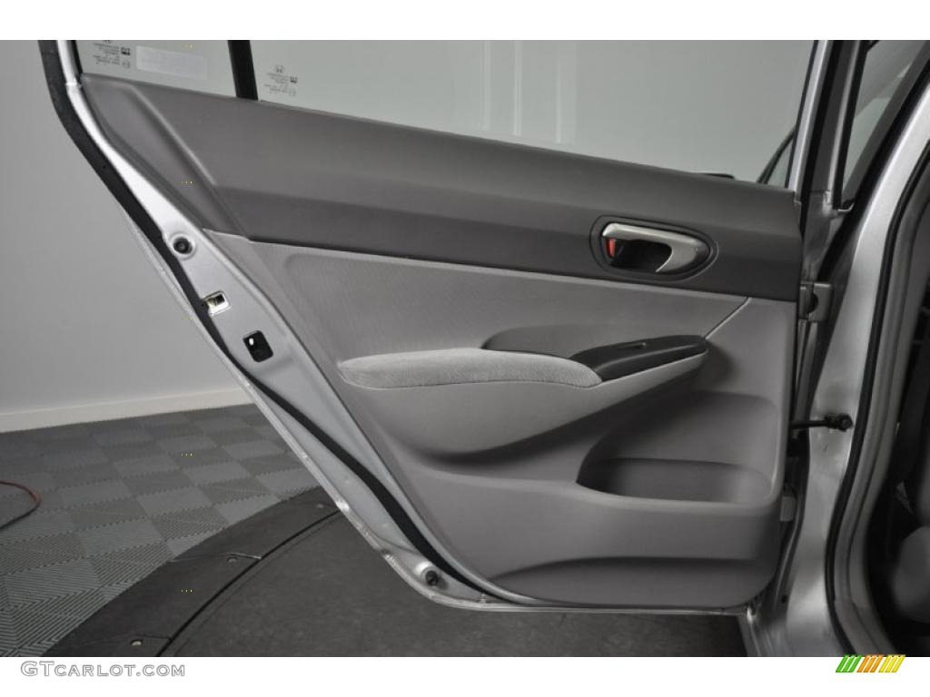 2009 Civic LX Sedan - Alabaster Silver Metallic / Gray photo #16