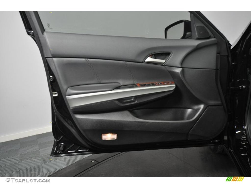 2009 Accord EX-L V6 Sedan - Crystal Black Pearl / Black photo #11