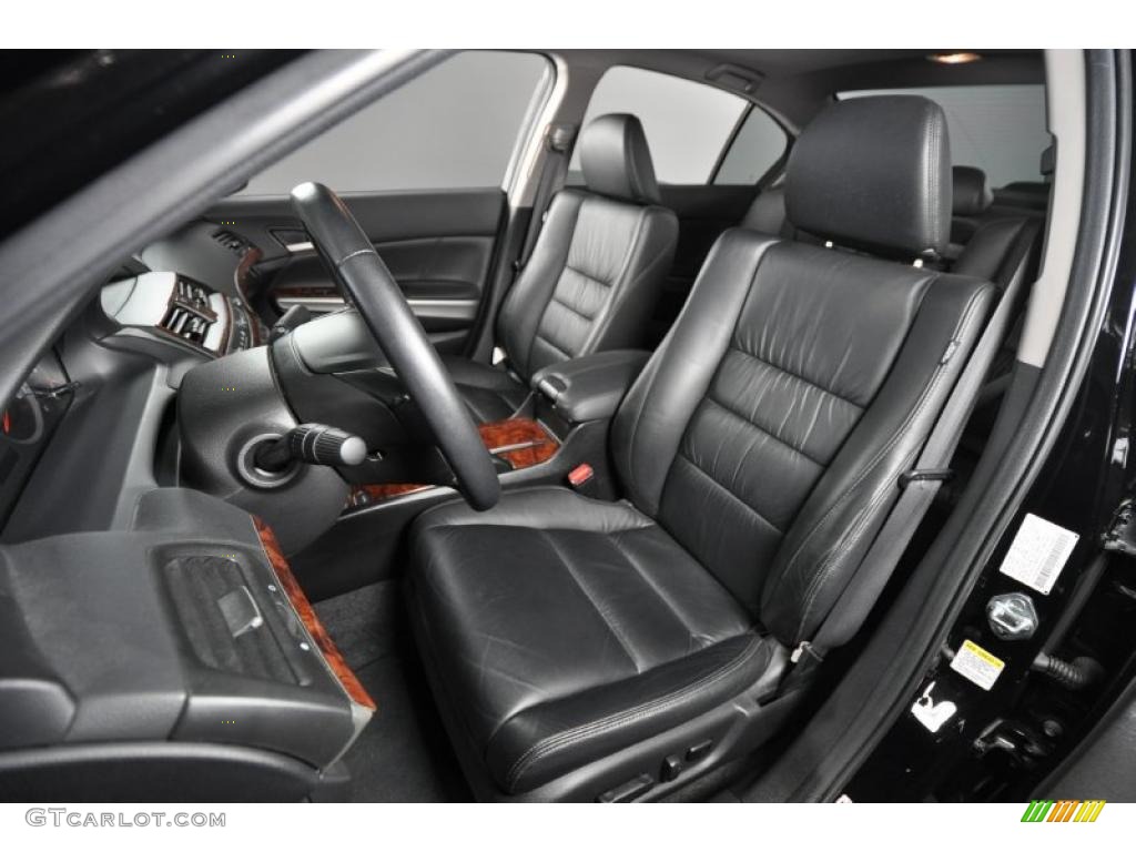 2009 Accord EX-L V6 Sedan - Crystal Black Pearl / Black photo #14