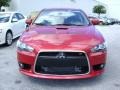 2009 Rally Red Pearl Mitsubishi Lancer RALLIART  photo #2