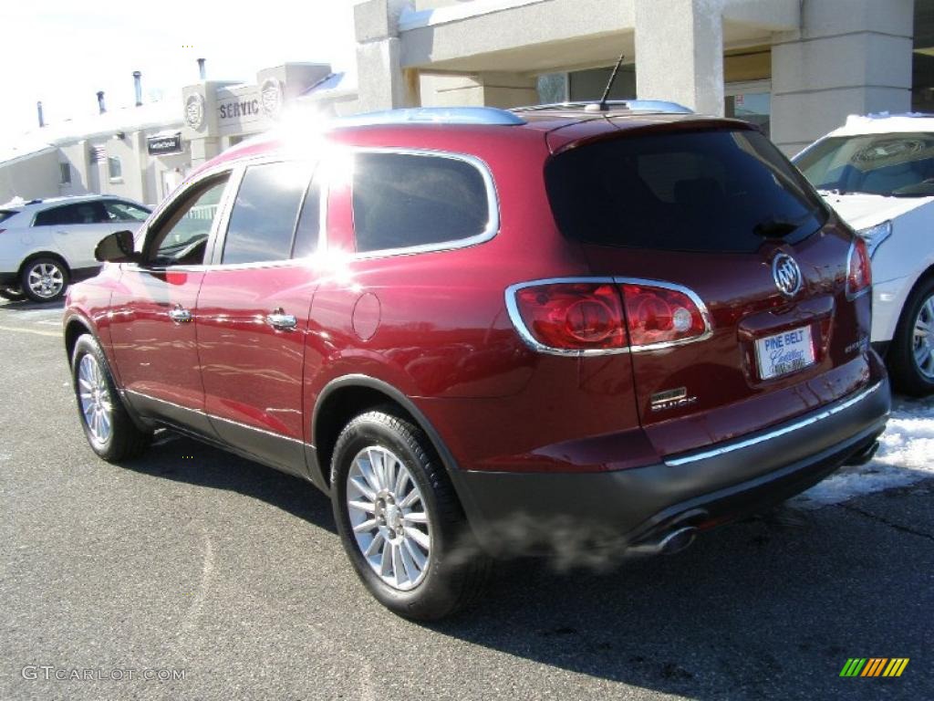 2009 Enclave CXL AWD - Red Jewel Tintcoat / Cocoa/Cashmere photo #5