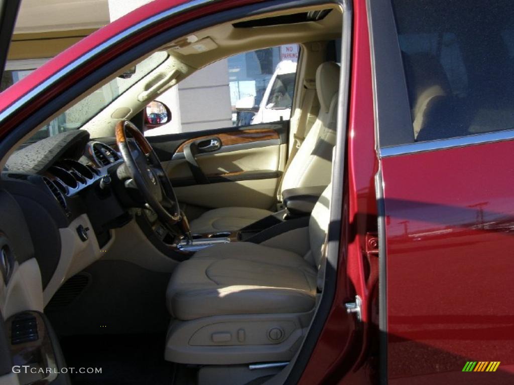 2009 Enclave CXL AWD - Red Jewel Tintcoat / Cocoa/Cashmere photo #13