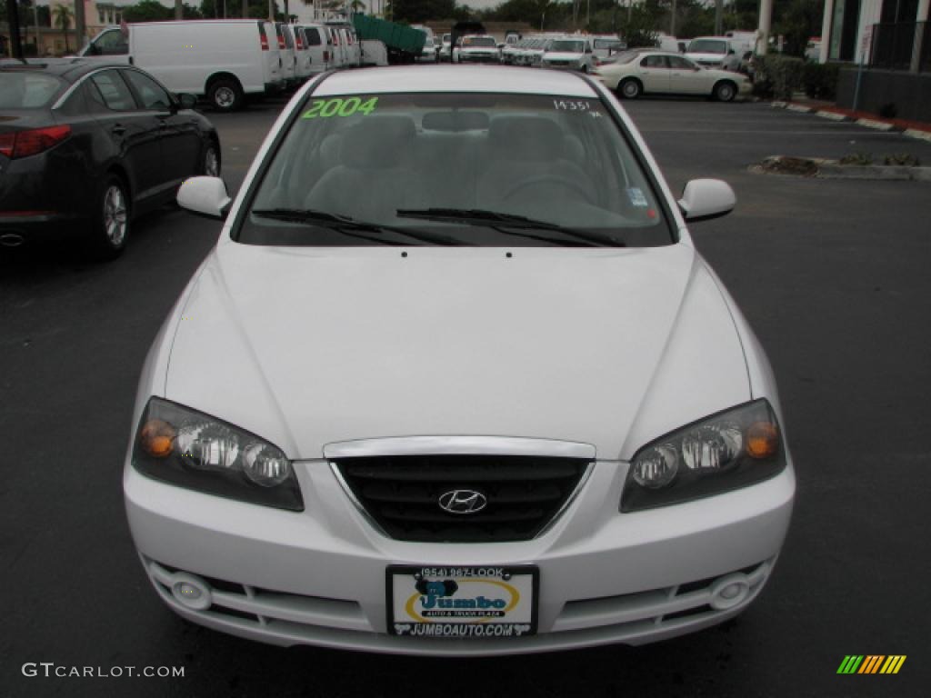 2004 Elantra GLS Sedan - Nordic White / Gray photo #3