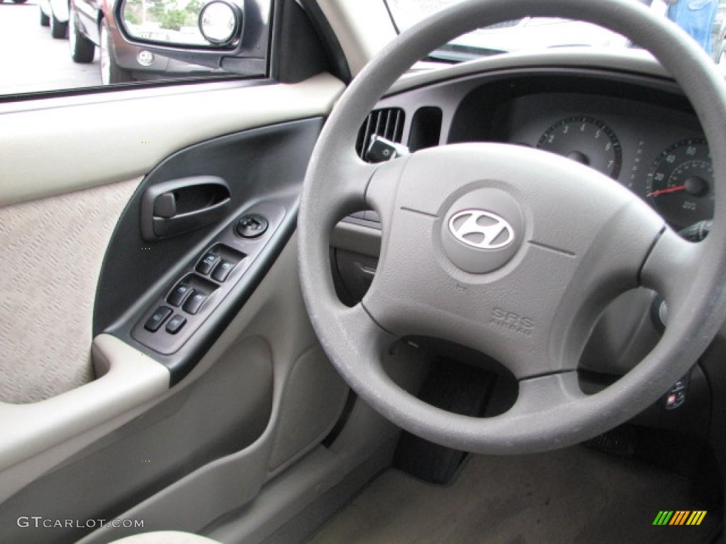 2004 Elantra GLS Sedan - Nordic White / Gray photo #17