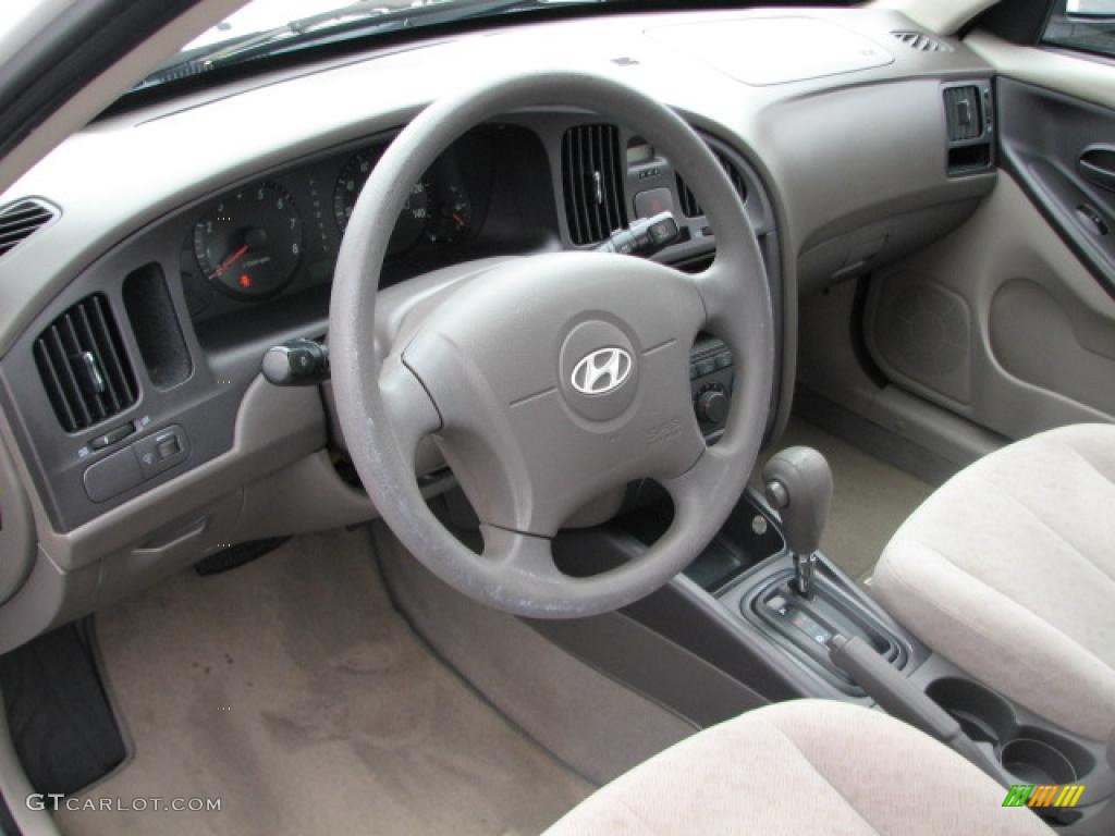 2004 Elantra GLS Sedan - Nordic White / Gray photo #19