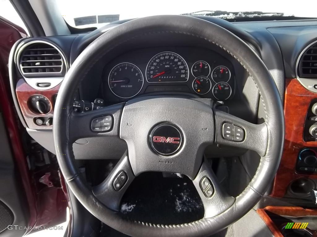 2009 GMC Envoy SLT Ebony Steering Wheel Photo #43884271