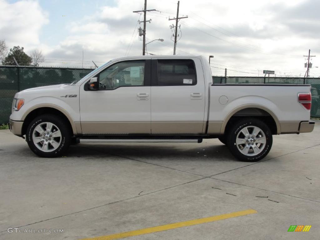 White Platinum Metallic Tri-Coat 2011 Ford F150 Lariat SuperCrew Exterior Photo #43885243