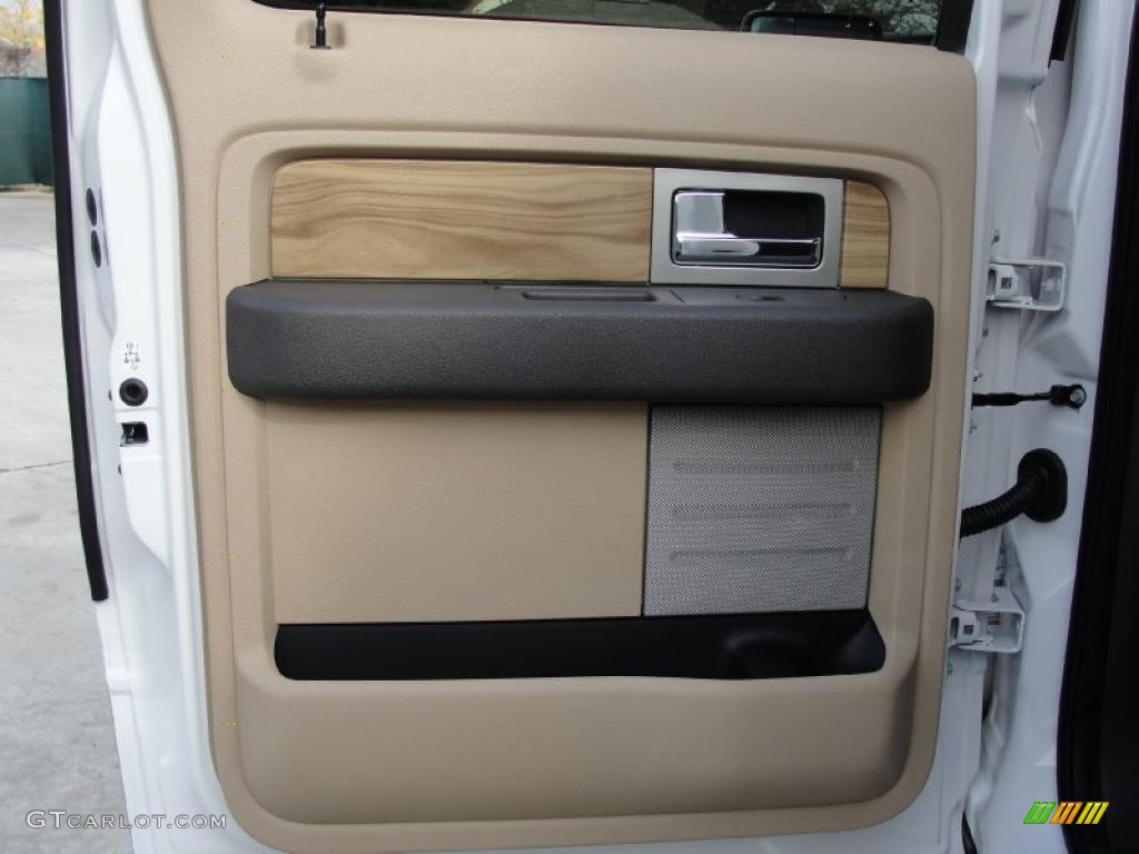 2011 Ford F150 Lariat SuperCrew Pale Adobe Door Panel Photo #43885403