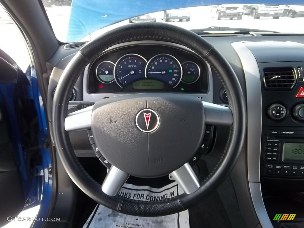 2004 Pontiac GTO Coupe Black Steering Wheel Photo #43886439