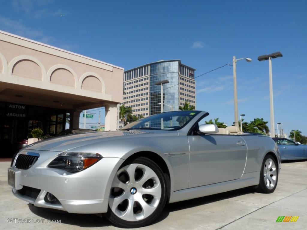 2007 6 Series 650i Convertible - Mineral Silver Metallic / Cream Beige photo #1