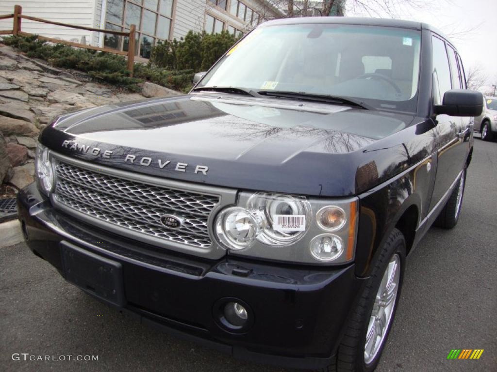 2008 Range Rover V8 Supercharged - Buckingham Blue Metallic / Sand/Jet photo #1