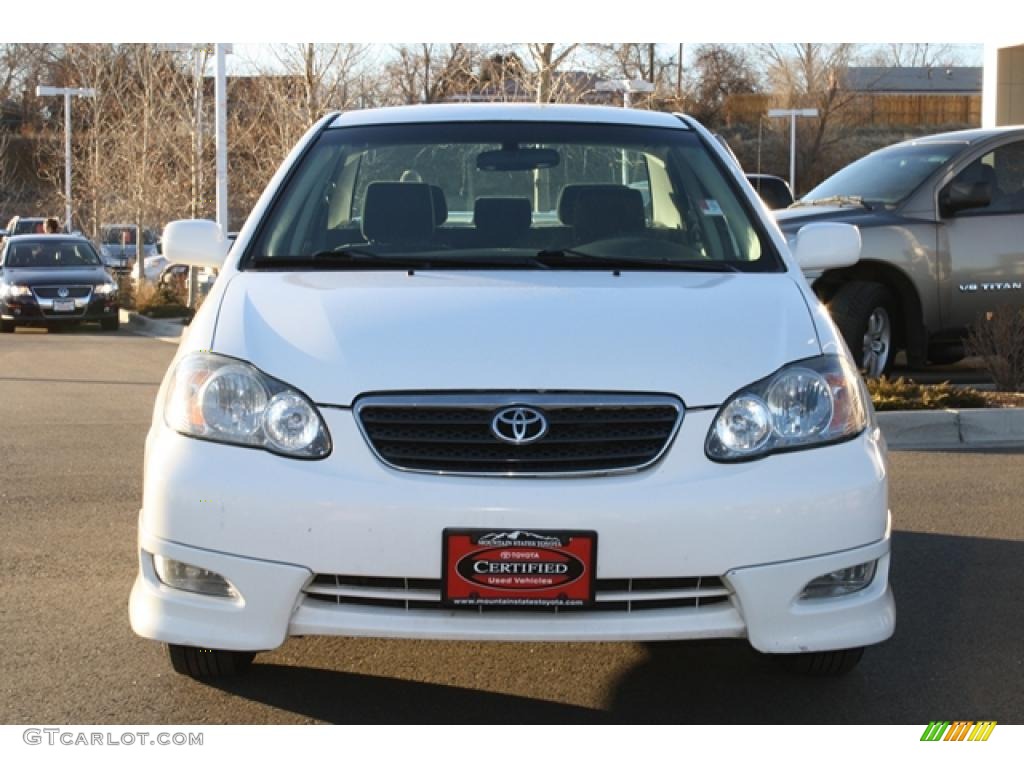 2007 Corolla S - Super White / Dark Charcoal photo #6