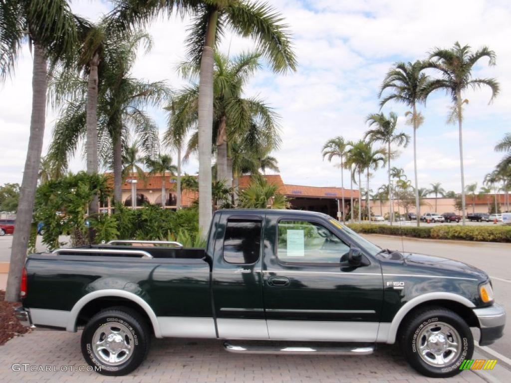 Dark Highland Green Metallic 2001 Ford F150 XLT SuperCab Exterior Photo #43892308