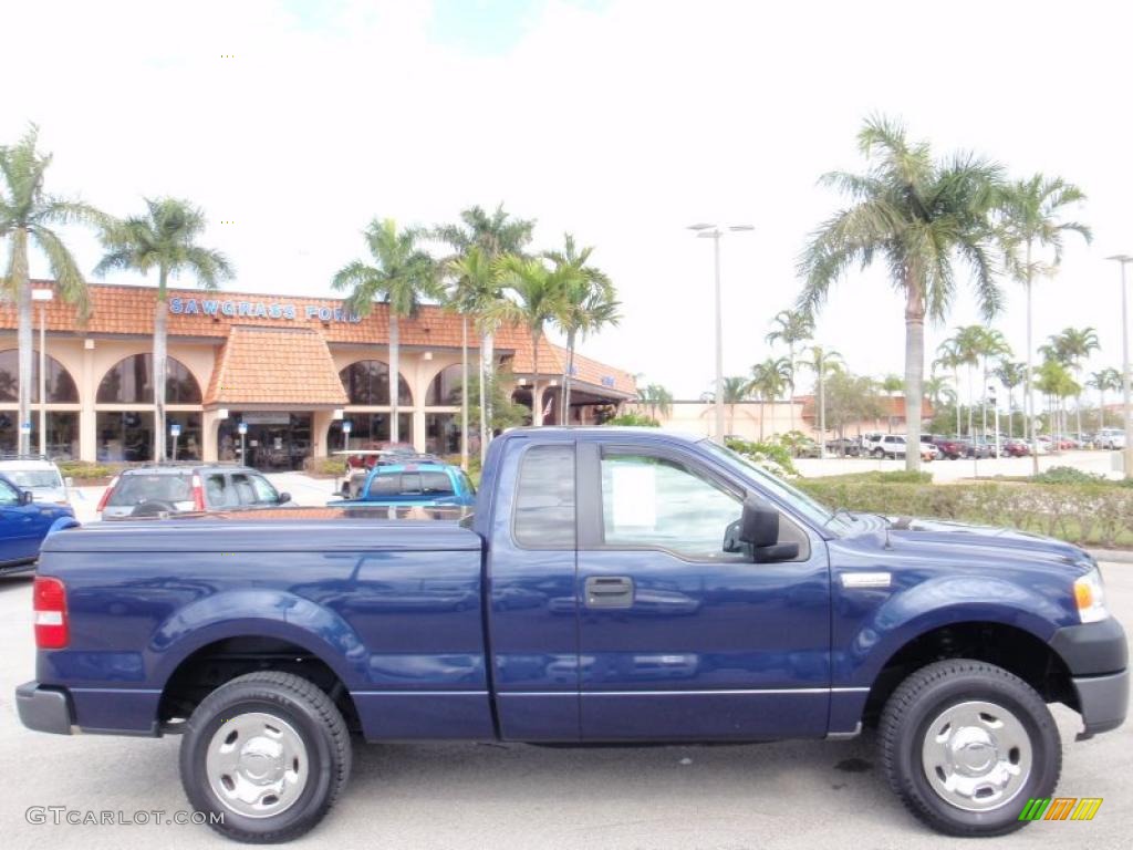 2005 F150 XL Regular Cab - True Blue Metallic / Medium Flint Grey photo #5