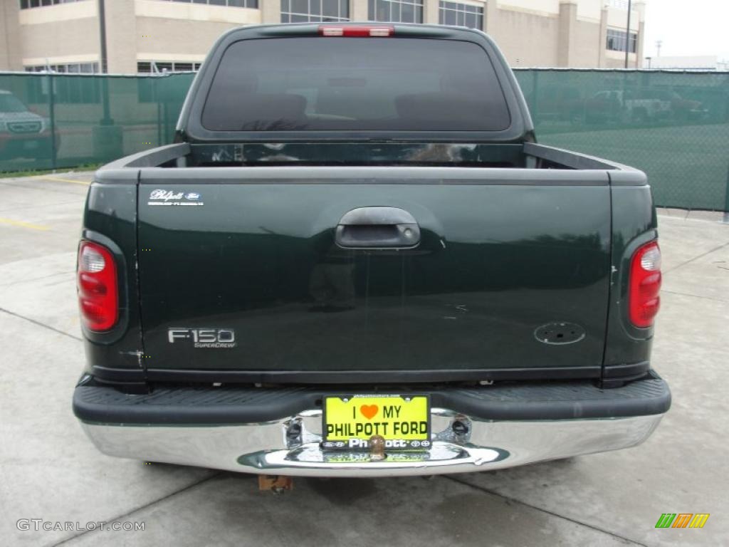 2003 F150 XLT SuperCrew - Dark Highland Green Metallic / Medium Parchment Beige photo #4