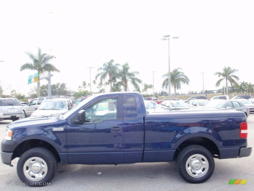 True Blue Metallic 2005 Ford F150 XL Regular Cab Exterior Photo #43894737
