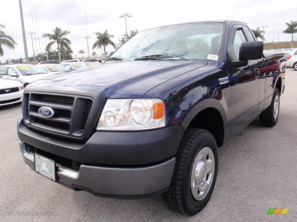 2005 F150 XL Regular Cab - True Blue Metallic / Medium Flint Grey photo #14