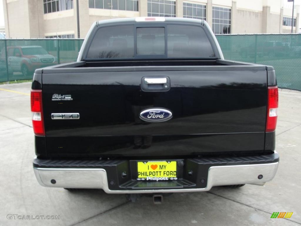 2006 F150 Lariat SuperCrew - Black / Black photo #4