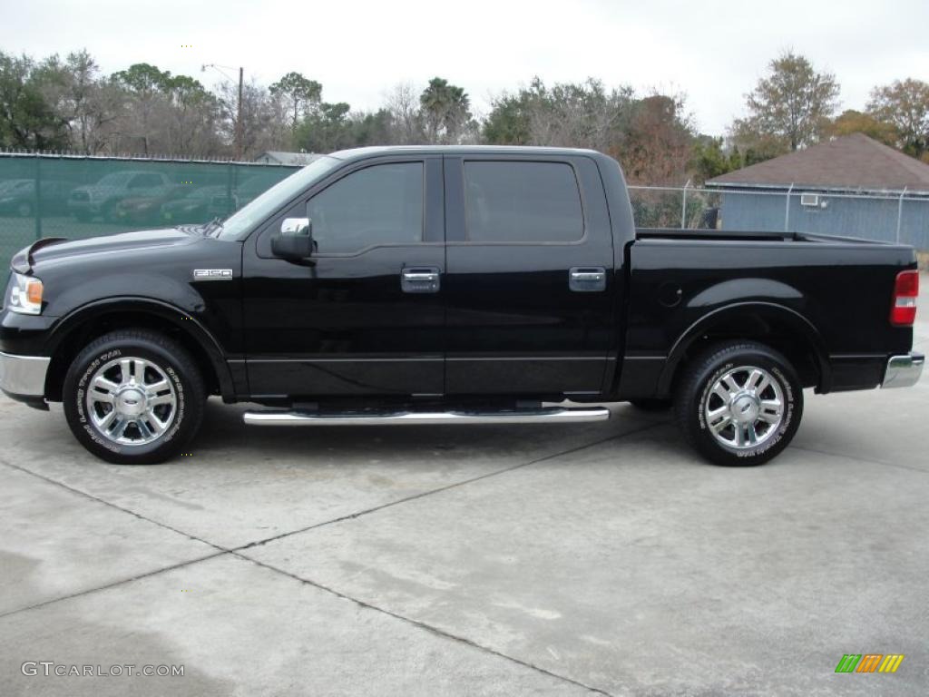 2006 F150 Lariat SuperCrew - Black / Black photo #6