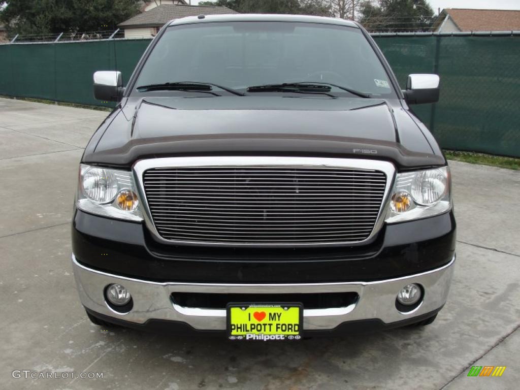 2006 F150 Lariat SuperCrew - Black / Black photo #8