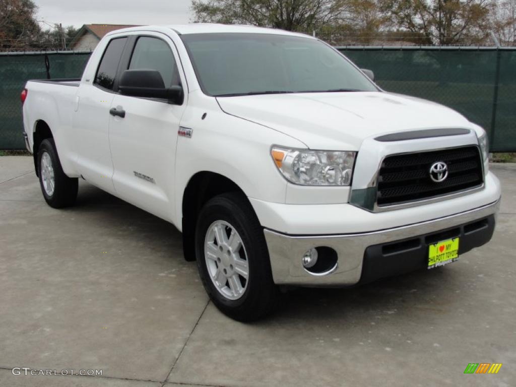 2008 Tundra SR5 Double Cab - Super White / Beige photo #1