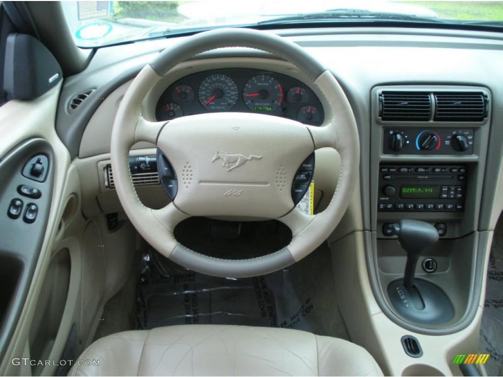 2002 Mustang GT Coupe - Mineral Grey Metallic / Medium Parchment photo #19